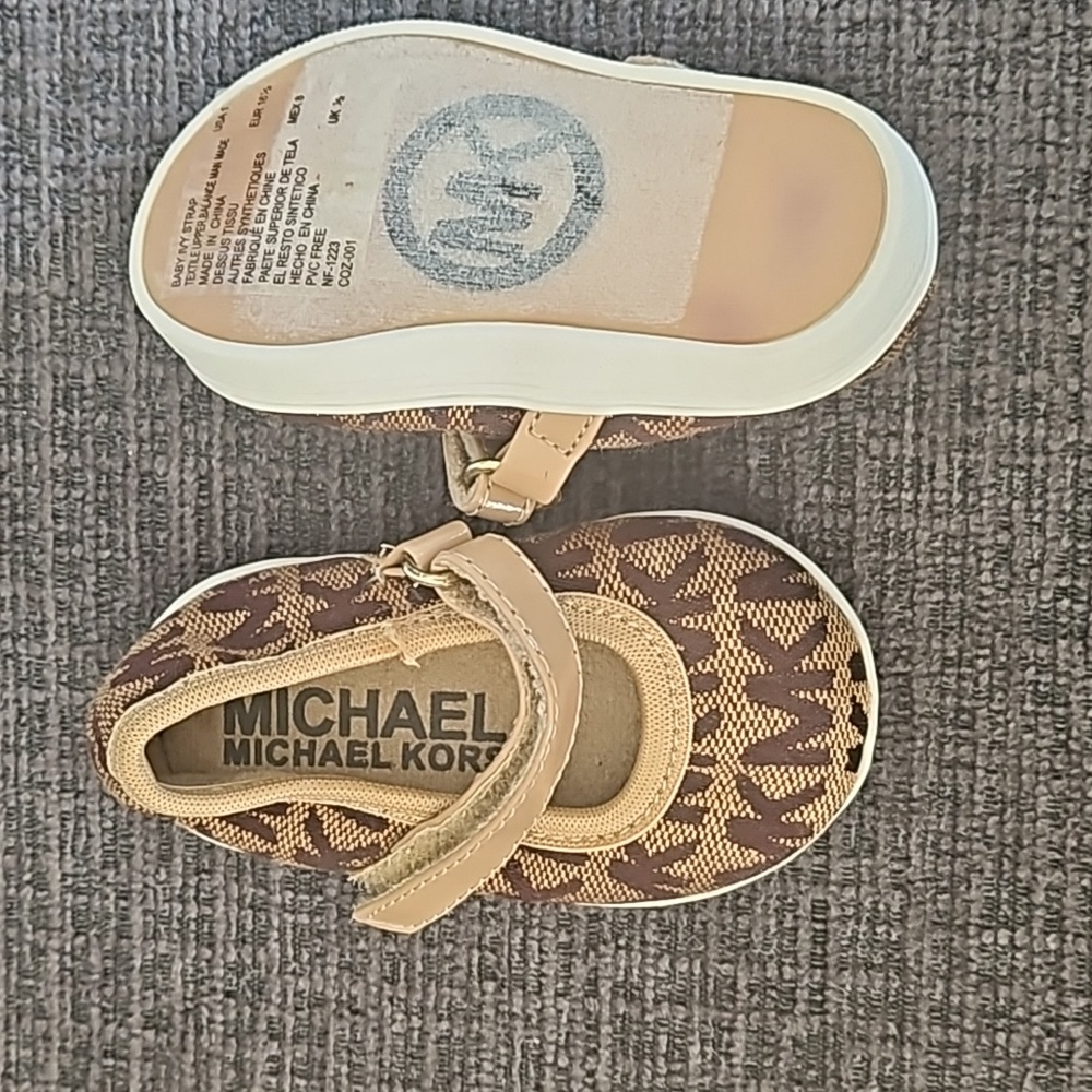 Size 1 Michael Kors Baby Shoes Brown